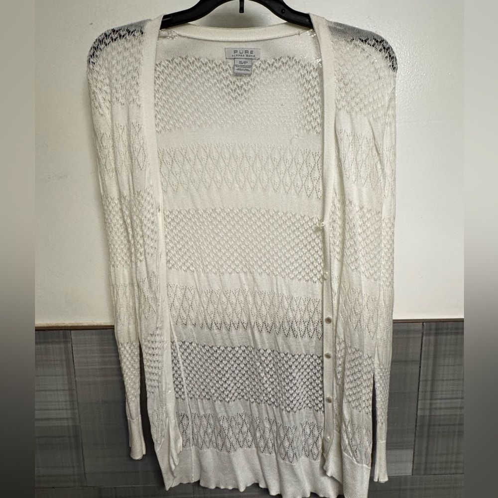 Pure Alfred Sung White Cardigan